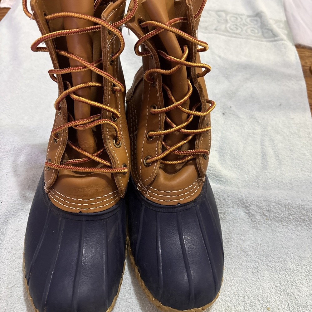 LL Bean Boots Womens Size6, 6" Duck USA Rain Outdoor Lace Up Leather Winter